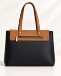 DOREE Noir Tan Executive Tote