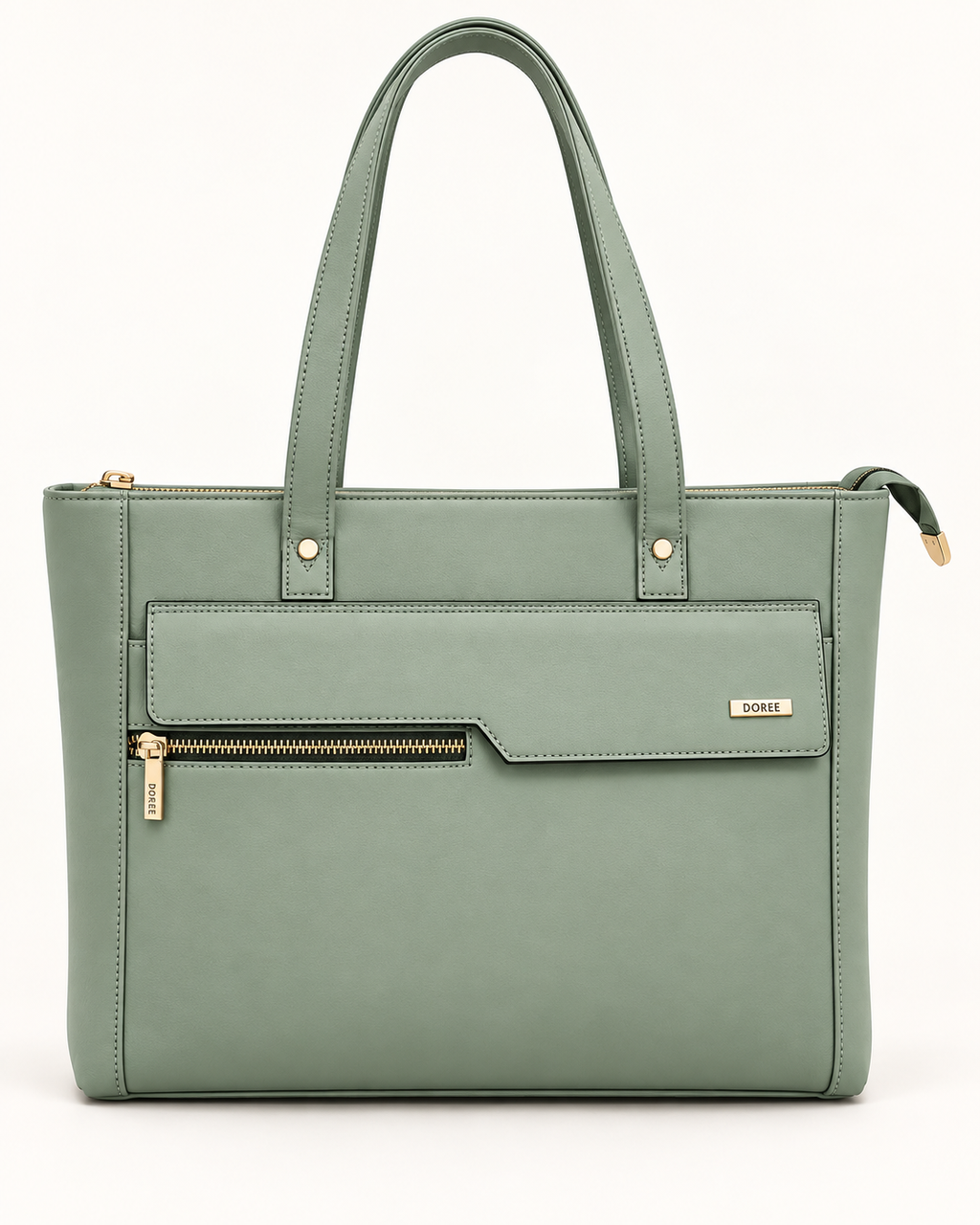 Sage Green Laptop Tote for Women | DOREE