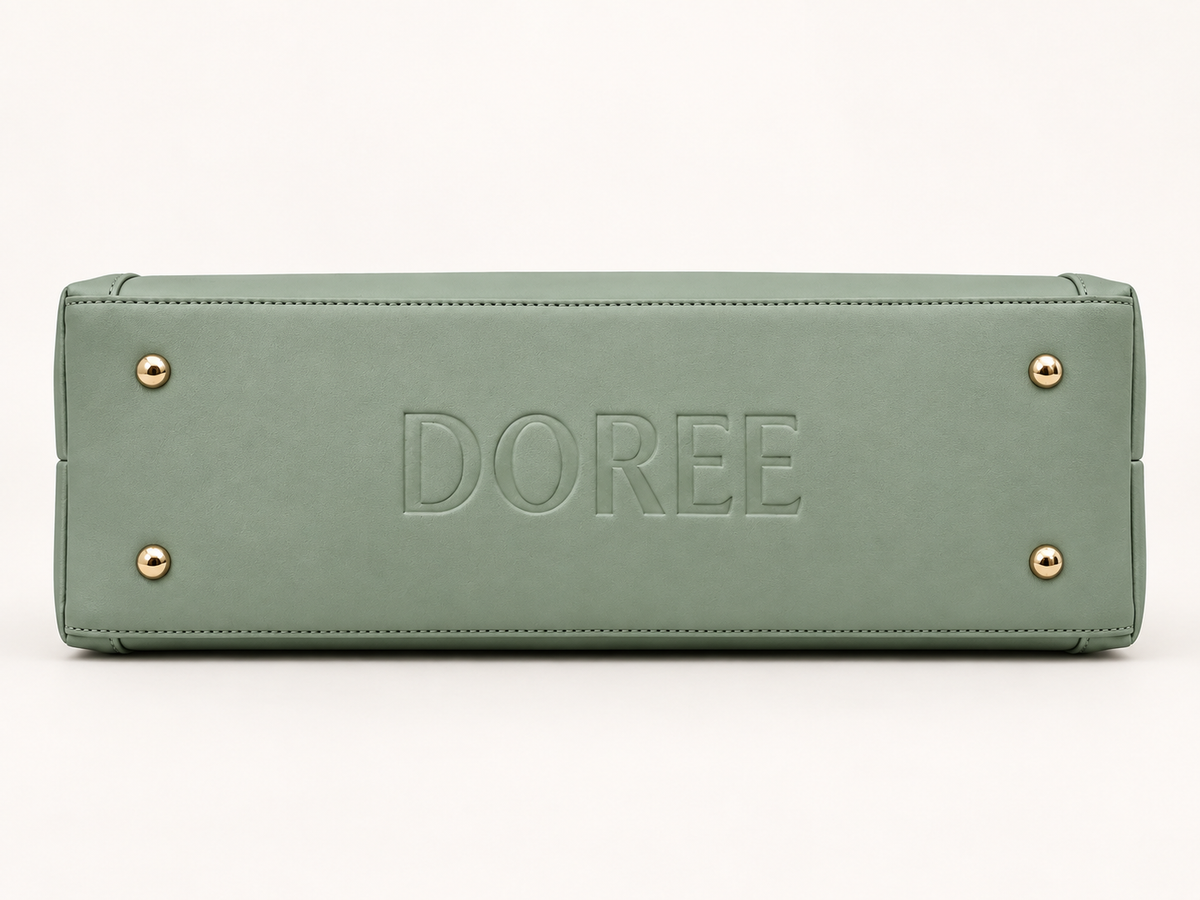 Sage Green Laptop Tote for Women | DOREE