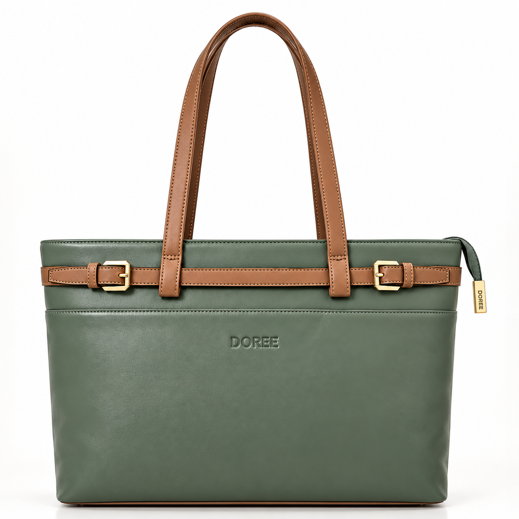 DOREE Sage & Tan Work Tote
