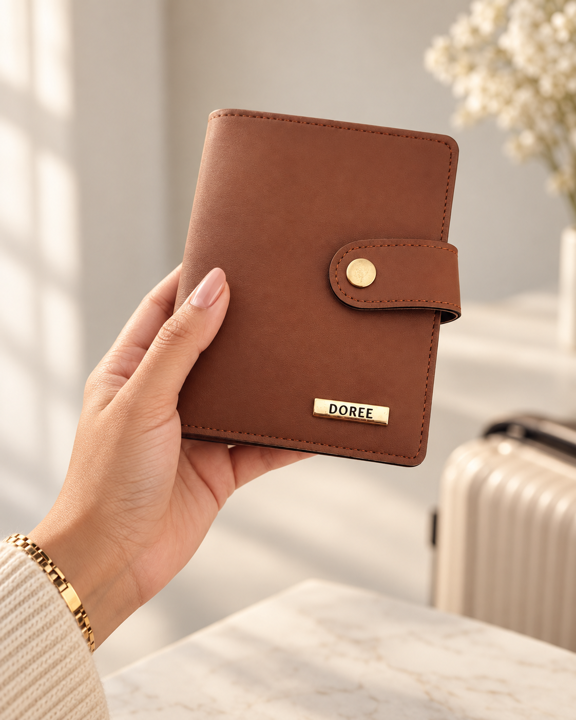 DOREE Premium Passport Organizer & Travel Wallet for Women