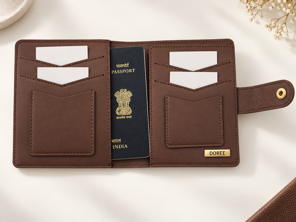 DOREE Premium Passport Organizer & Travel Wallet for Women
