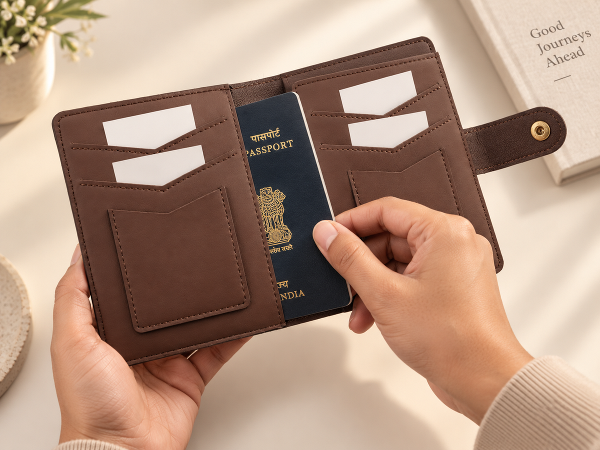 DOREE Premium Passport Organizer & Travel Wallet for Women