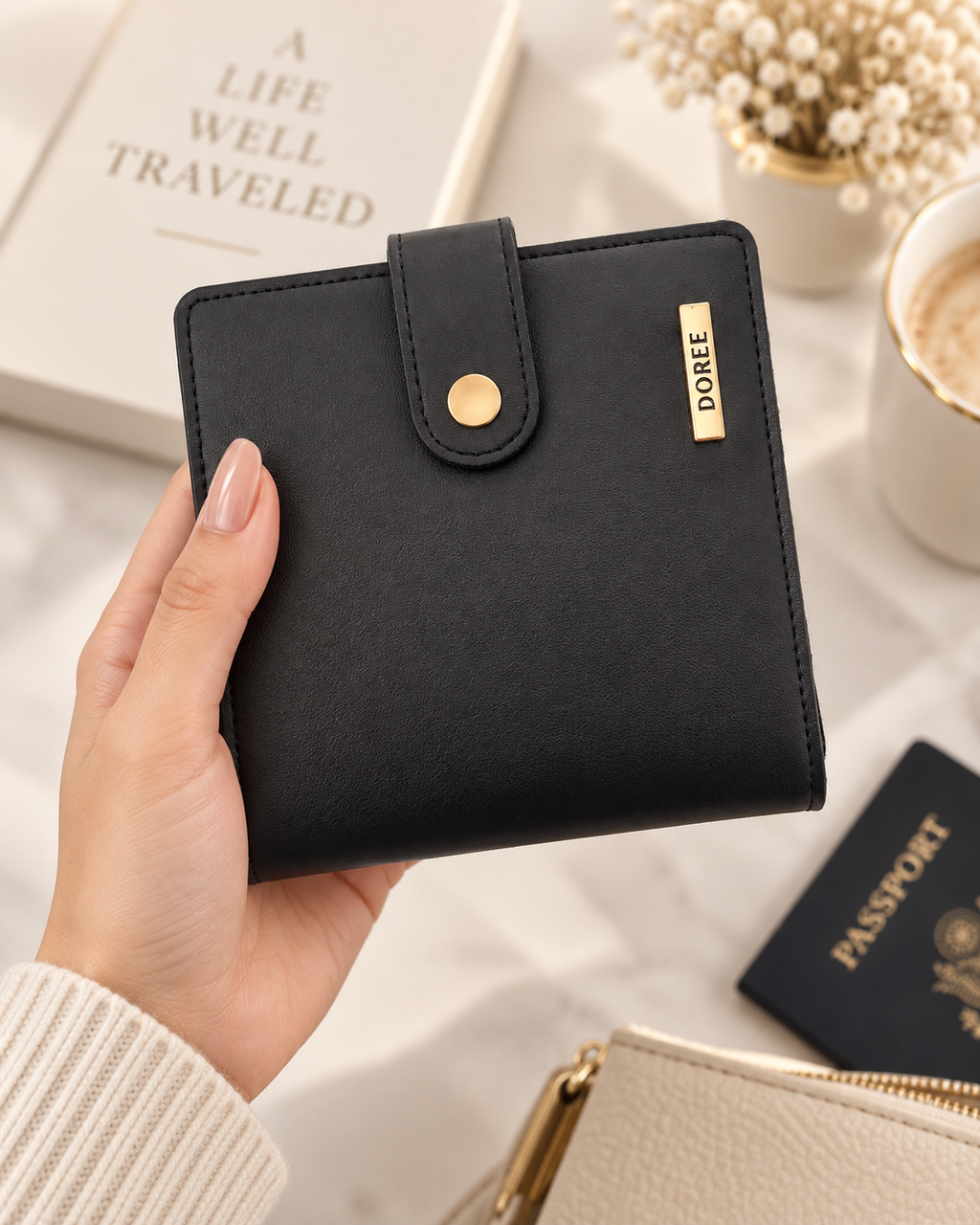 DOREE Premium Passport Organizer & Travel Wallet for Women