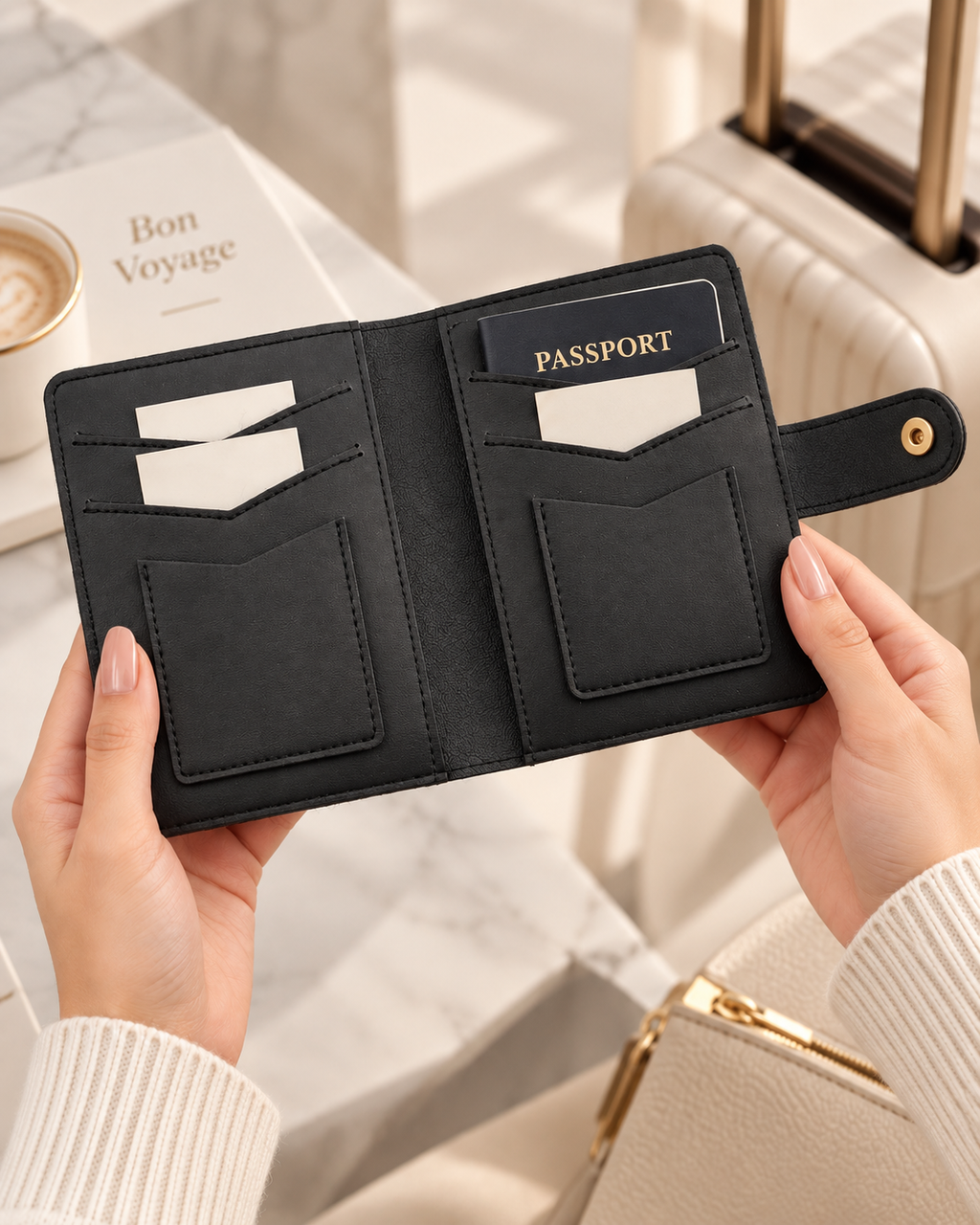 DOREE Premium Passport Organizer & Travel Wallet for Women