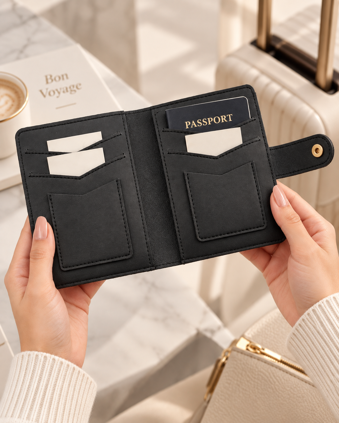 DOREE Premium Passport Organizer & Travel Wallet for Women