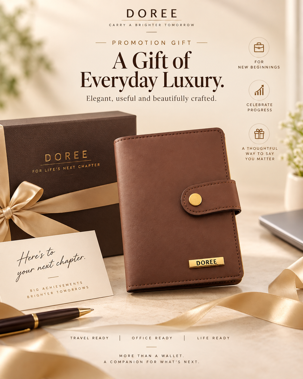 DOREE Premium Passport Organizer & Travel Wallet for Women